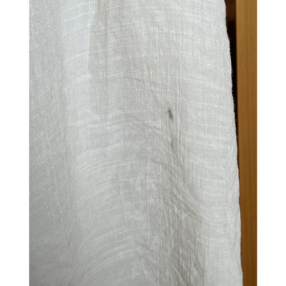 MINE Boho sheer white top embroidered flowers Large - Picture 6 of 6